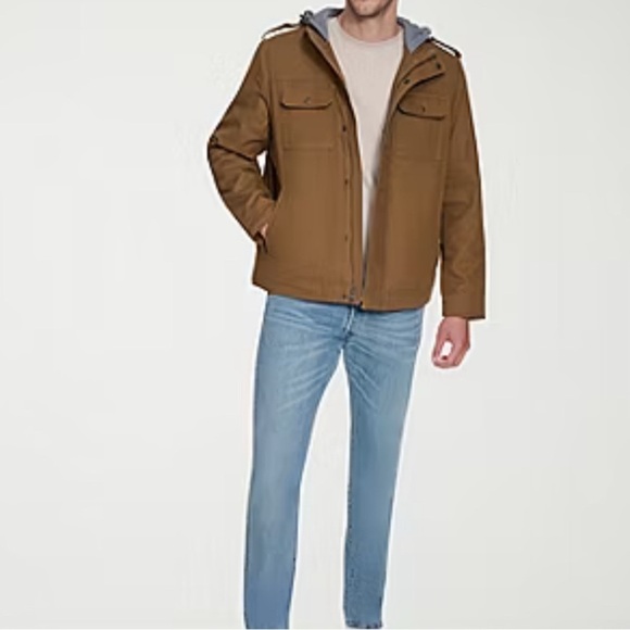 Levi's Other - Levi's Military Mens Sherpa Lined Hooded Midweight Work Jacket Size Small Brown